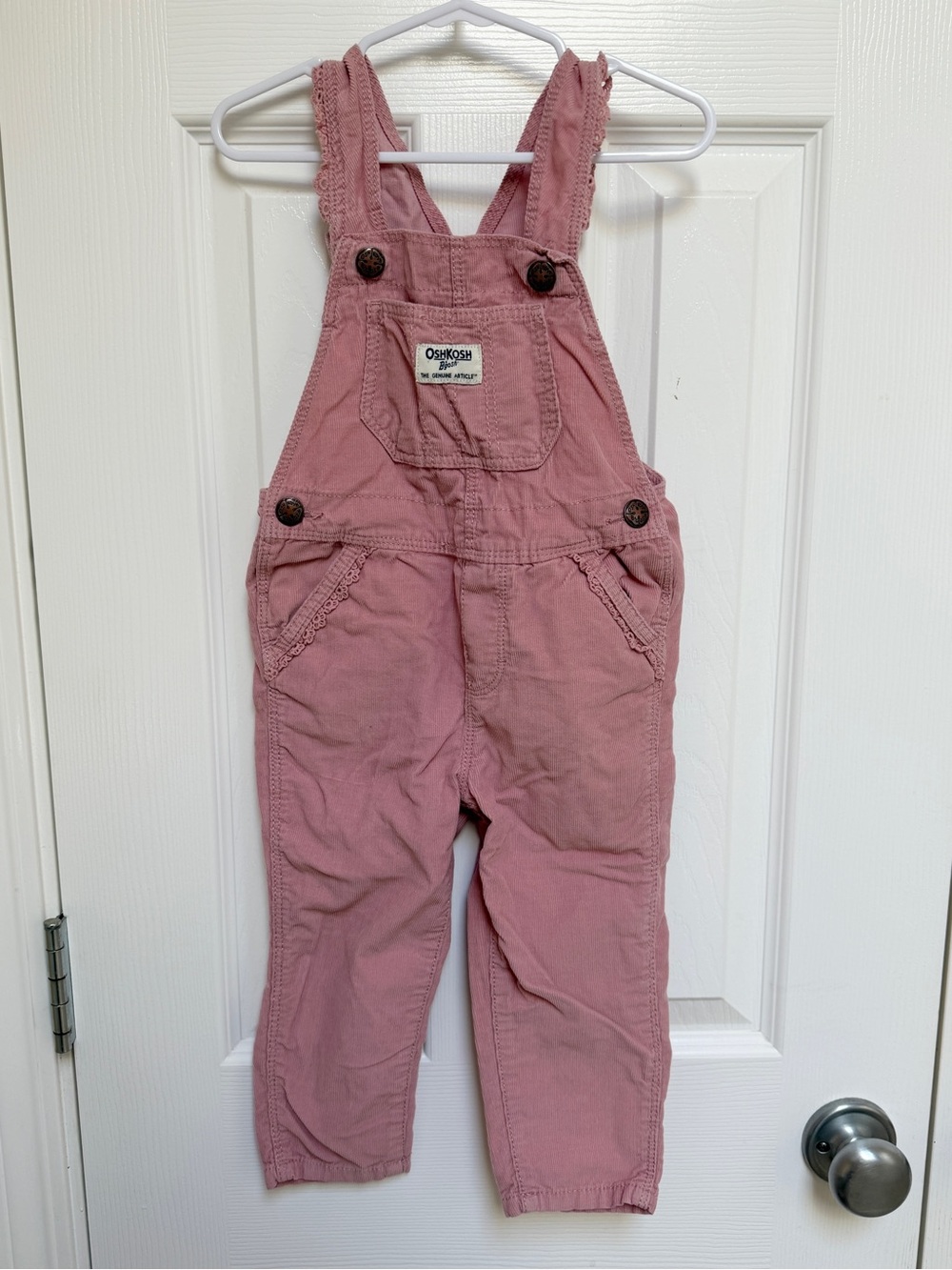 Oshkosh Dusty Pink Corduroy Overalls 2T